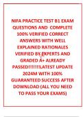  NIFA PRACTICE TEST B1 EXAM QUESTIONS AND  COMPLETE 100% VERIFIED CORRECT ANSWERS WITH WELL EXPLAINED RATIONALES VERIFIED BY EXPERTS AND GRADED A+ ALREADY PASSED!!!!!!!LATEST UPDATE 2024M WITH 100% GUARANTEED SUCCESS AFTER DOWNLOAD (ALL YOU NEED TO PASS Y