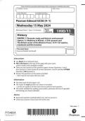 EDEXCEL GCSE History 1hi0 11 question paper may-june 2024