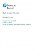 EDEXCEL GCSE Italian 1in0 3f marking scheme may-june 2024