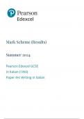 EDEXCEL GCSE Italian 1in0 4h marking scheme may-june 2024