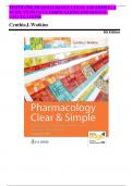 TEST BANK  for:Pharmacology Clear and Simple A Guide to Drug Classifications and Dosage Calculations 4th Edition by Cynthia Watkins 9781719644747 Chapter 1-21 ultimate guide  100% original A+  