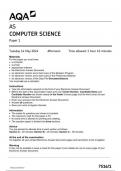 AQA AS Computer Science paper 1 June 2024 Final Mark Scheme QUESTION PAPER-7516/1