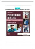 TEST BANK -Professional Nursing: Concepts & Challenges, 10th Edition By: Beth Black PhD, RN, FAAN Chapter 1-16| Complete Guide graded A+