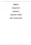 PRM3701 Assignment 6 Semester 2 (705306) DUE 1 October 2024