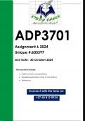 ADP3701 Assignment 6 (QUALITY ANSWERS) 2024