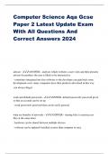 Computer Science Aqa Gcse Paper 2 Latest Update Exam