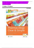 Test bank for Pharmacology Clear and Simple 4th Edition by Watkins 9781719644747 | All Chapters with Answers and Rationals |Grade A+ 