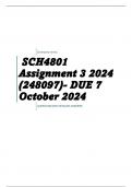 SCH4801 Assignment 3 2024 (248097)- DUE 7 October 2024