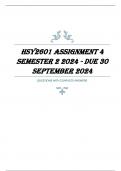 HSY2601 Assignment 4 Semester 2 2024 - DUE 30 September 2024