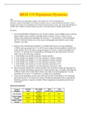 BIOS 135 Population Dynamics