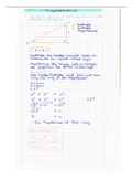 Mathematik - Trigonometrie - Satz des Pythagoras + Sinus, Cosinus, Tangens + Übungen mit Lösungen