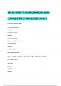 BSC 1010 UNIT 1 EXAM QUESTIONS WITH COMPLETE SOLUTIONS LATEST UPDATE