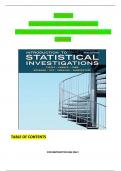 Test bank for introduction to statistical investigationsb 2nd edition beth l chance