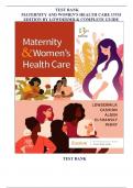 TEST BANK FOR MATERNITY AND WOMEN'S HEALTH CARE 13TH EDITION BY LOWDERMILK COMPLETE GUIDE CHAPTER 1-37