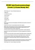 NURP 532-Gastroenterology (week 7) Exam Study Set 