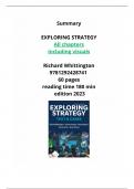 Summary Exploring Strategy 13th edition Whittington 9781292428741, ALL chapters, including visuals