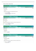 Chamberlain College of Nursing MATH 114N Week 8 Final Exam(Latest 2021/2022) GRADED A+