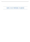 SOC 313 WEEK 3 QUIZ