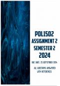 POL1502 Assignment 2 Semester 2 2024 | Due 23 September 2024