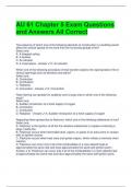 AU 61 Chapter 5 Exam Questions and Answers All Correct 