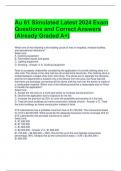 Au 61 Simulated Latest 2024 Exam Questions and Correct Answers (Already Graded A+)