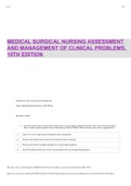 MEDICAL SURGICAL NURSING ASSESSMENT  AND MANAGEMENT OF CLINICAL PROBLEMS,  10TH EDITION