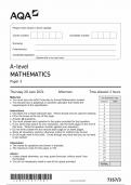 AQA A LEVEL MATHEMATICS PAPER  3 2024 QUESTION PAPER(73573)