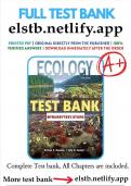 Complete Test Bank Ecology 5th Edition Bowman Questions & Answers with rationales (Chapter 1-25)