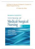 Test Bank for Brunner & Suddarth's Textbook of Medical-Surgical Nursing, {15th Edition} by Hinkle| All Chapters( 1-73) Covered | With Correct Answers | Updated 2024