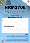 HRM3706 Assignment 5 (COMPLETE ANSWERS) Semester 2 2024