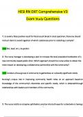 HESI RN EXIT Comprehensive V3 Exam Study Questions Exam (2024 / 2025) Questions and Verified Answers, 100% Guarantee Pass