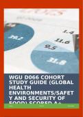 WGU D066 COHORT STUDY GUIDE (GLOBAL HEALTH ENVIRONMENTS/SAFETY AND SECURITY OF FOOD) SCORED A+