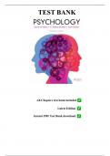 Test Bank for Psychology, 14th Edition by David G. Myers | Complete Modules Included