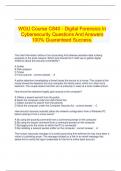  WGU Course C840 - Digital Forensics In Cybersecurity Questions And Answers 100% Guaranteed Success.