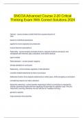   SNCOA Advanced Course 2-20 Critical Thinking Exam With Correct Solutions 2024