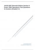 AAOS EMT Eleventh Edition Section 9 Exam: EMS Operations Test Questions & Answers (Graded A+)