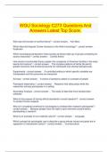 WGU Sociology C273 Questions And Answers Latest Top Score.