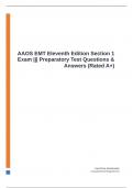 AAOS EMT Eleventh Edition Section 1 Exam ||| Preparatory Test Questions & Answers (Rated A+)