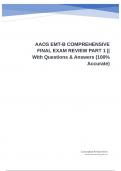 AAOS EMT-B COMPREHENSIVE FINAL EXAM REVIEW PART 1 || With Questions & Answers (100% Accurate)