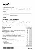 2024 AQA GCSE PHYSICAL EDUCATION PAPER 1