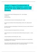 chapter 4 (egans) Fundamentals of respiratory care infectionn control (we got this RT class 2020) questions with answers.