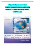 Solution Manual For Financial Statement Analysis And Security Valuation 5th Edition By Penman  All Chapters Covered ,Latest Edition ISBN:9780078025846