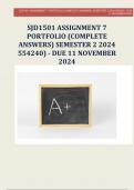 SJD1501 Assignment 7 PORTFOLIO (ANSWERS) Semester 2 2024 (554240) - DUE 11 November 2024