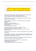 MPTC Criminal Law Questions And Answers 100% Guaranteed Success.