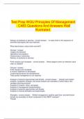   Test Prep WGU Principles Of Management - C483 Questions And Answers Well Illustrated.