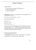 O Level Additional Mathematics Chapter on Polynomials