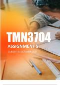 TMN3704 ASSIGNMENT 5 2024