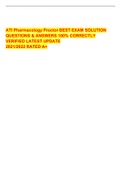 ATI Pharmacology Proctor BEST EXAM SOLUTION QUESTIONS & ANSWERS 100% CORRECTLY  VERIFIED LATEST UPDATE 2021/2022 RATED A+