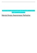 Ati mental health proctored exam 10 versions updated 2020 2021 questions answers Mental Illness Awarenesss Refresher