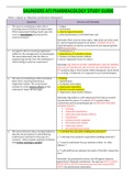 NURSING 304 - SAUNDERS ATI PHARMACOLOGY STUDY GUIDE (2021/2022) Complete Solution, A Guide.